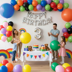 36 Inch Assorted Rainbow Large Latex Balloons, 15 PCS Big Multicolor Colorful Ba