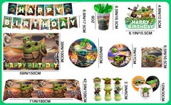 Star Wars Party Decorations Yoda Birthday Tableware Balloons Plates Cake Topper