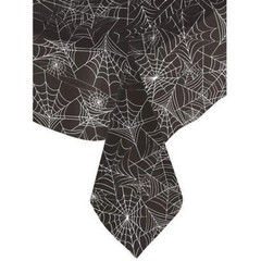 Halloween Plastic Table Cover Spider Web Design Disposable Party Decor New