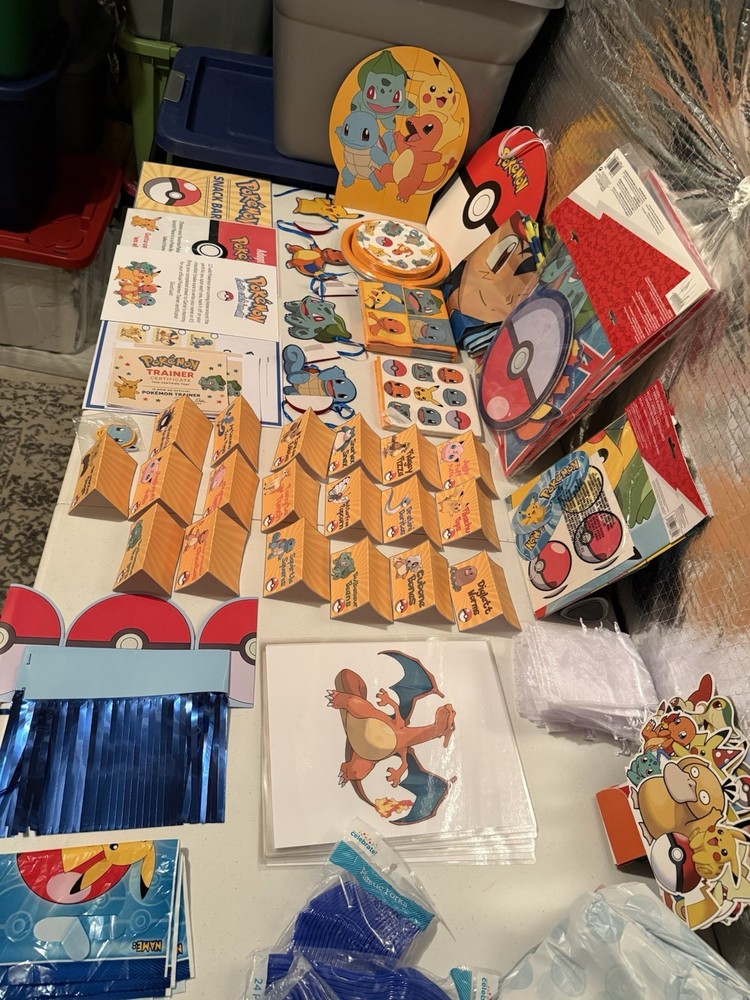 Custom Pokémon Birthday Themed Decorations With Two Games For Guests