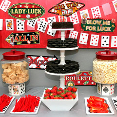 20 Pieces Casino Party Decorations Vegas Themed Party Directional Signs Casino S