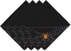 Halloween Party Tabletop Decor, Reusable & Machine Washable Cotton Fabric, Napki