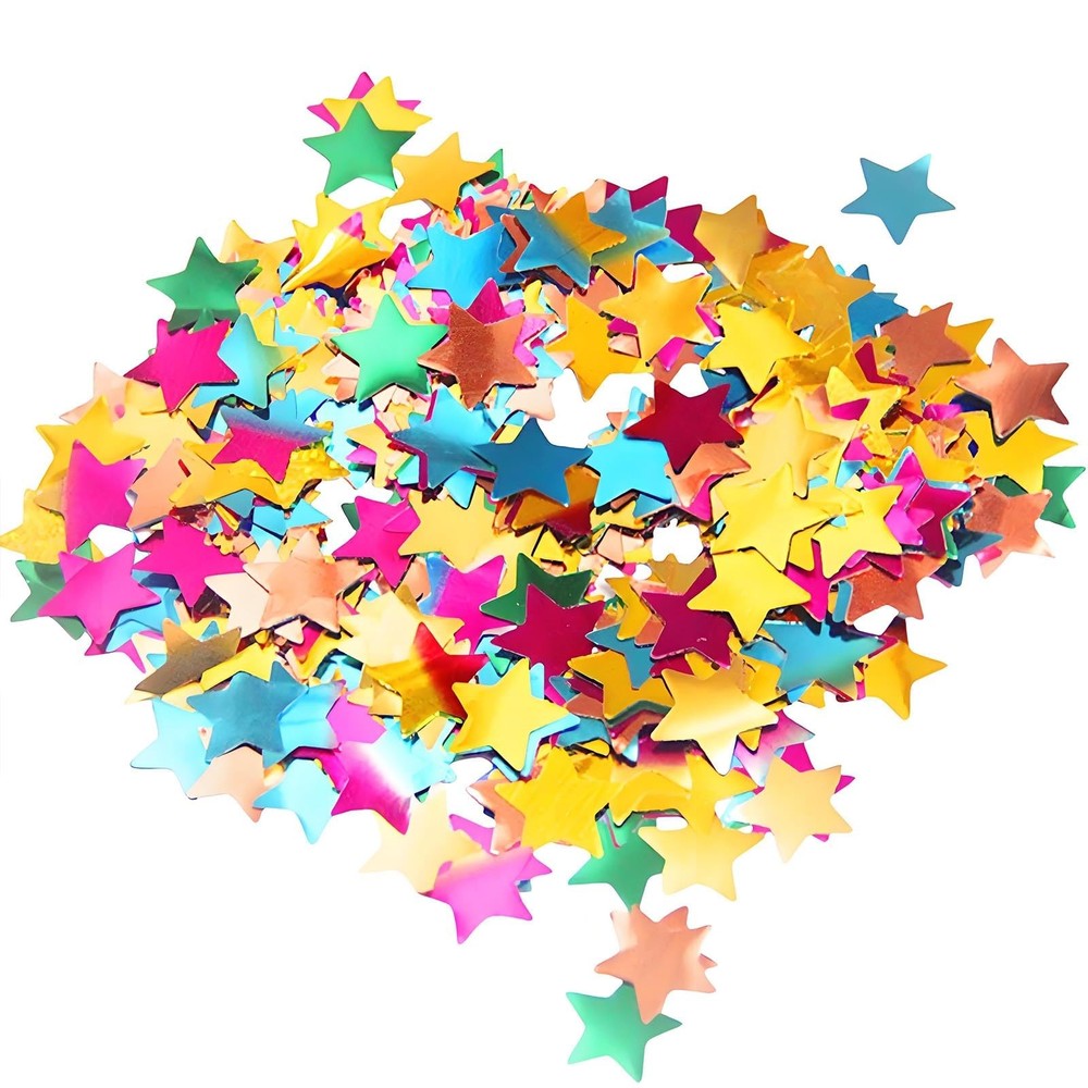 2.12oz Rainbow Metallic Star Foil Table Confetti 0.59Inch Wedding Decor 1 PC