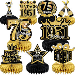 9 Pcs 75Th Birthday Decoration 75 Birthday Party Decorations for Men Women 75 Ye