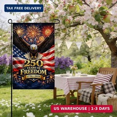 4th of July Decorations 250th Anniversary Garden Flag | 250 Years of Freedom…