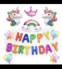 unicorn birthday balloons decorations