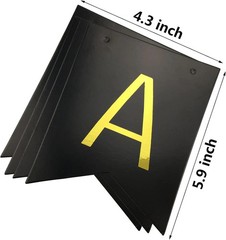 Fecedy Black Happy Birthday Bunting Banner with Shiny Gold Letters Pre-Strung No