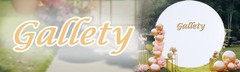 Gallety 7.2FT White Round Backdrop Cover with Size Adjuster & 4 Metal Clips,