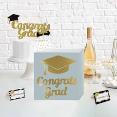 Breyish Blue Graduation Cardboard Money Holder Box