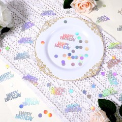 540 PCS Iridescent Happy Birthday Confetti Glitter Table Scatter Party