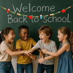 Back to School Felt Banner Cute 3D Garland Classroom Hanging Decor | Back to Sch