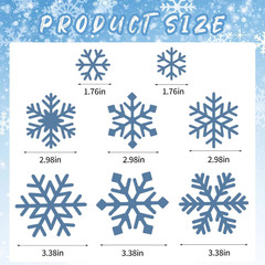 288 PCS Snowflake Paper Cutouts Winter Snowflake Shape Paper Cut Outs Card Stock