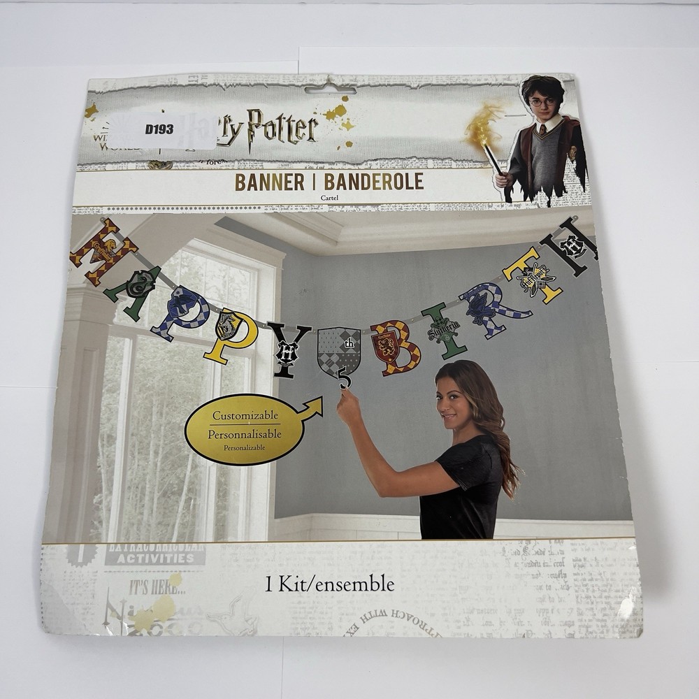 NOS Harry Potter Customizable Birthday Banner Hogwarts Party Decoration