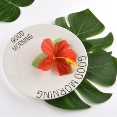 Authentic 60 Pcs Tropical Hibiscus & Palm Leaves for Summer Celebrations