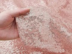 Rose Gold Sequin Backdrop Curtain 2 Panels 2FTx8FT Glitter Rose Gold Background