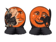 Vintage Halloween Lot Beistle Cat, Witch Moon Bulk Party Supplies Centerpieces
