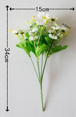 US 4pcs Artificial Daisy Bouquet Flexable Stems Decor Home/Garden/Party/Wedding