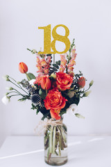18th Birthday Decoration Centerpiece Party Favors (SET OF 3) 20 Colors Available