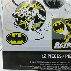 Batman Birthday Party Decorations Danglers Classic DC Comics Logo Pack of 12 NEW