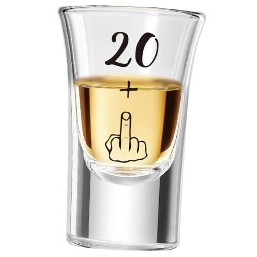 21st Birthday Gifts – Funny 21st Birthday Shot Glass for Her & Him, Unique