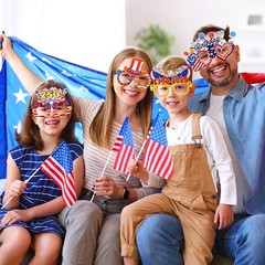 14pcs 250th USA Patriotic Party Decorations Eyeglasses, American 250th Anniversa