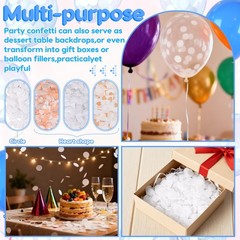 10000 PCS 1 Inch Round Paper Table Confetti Circles Wedding Decor 3.53oz White