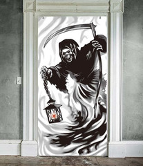 Sinister Surgery Dripping Blood Door Decoration – Halloween Party Prop