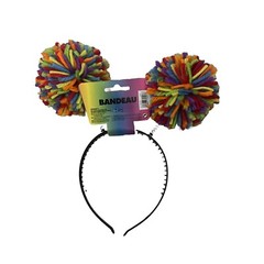 Rainbow Bopper Pom Pom Headband Pride Party Accessory Amscan