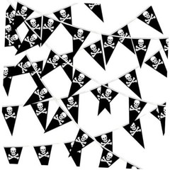 52.5 Ft Pirate Banner, Pirate Party Decorations Birthday Halloween Black