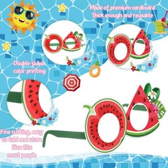 32 Pcs Beach Pool Party Eyeglasses Decoration Summer Luau Paper Glasses Bulk …