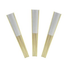 20 Pack Handmade Paper Folding Fans Bamboo Hand Held Fan for Gift Party Favor…