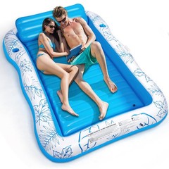 Inflatable Adult Pool Lounger Float – Large Beach Sun Tanning Floaty Raft Sun…