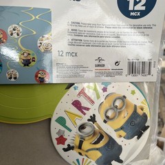 Despicable Me Minions Swirl Decorations 12 Pcs Value Pack Party Supply New