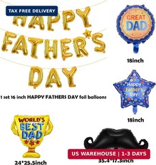 Fathers Day Decorations Balloons kit with 143pcs Father’s Day Balloon Arch Happy