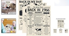 Memorable 1966 Birthday Decoration Set – 3 Vintage Posters for 60th Anniversary