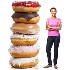 STACK OF DOUGHNUTS 76″ Tall CARDBOARD CUTOUT Standup Standee Poster Donuts Prop