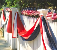 20-Ft Red White & Blue Striped Swag Bunting Indoor/Outdoor Polyester 18″W #061