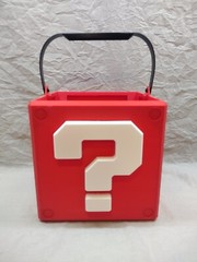 Super Mario Question Block Bucket Storage Container – Nintendo Decor Red