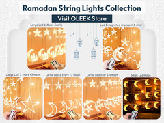 OLEEK Ramadan Lights Decorations – Ramadan Decorations for Home 2026 – Ramadan D