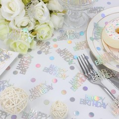 Birthday Confetti Glitter Happy Birthday Table Decorations 270 PCS Iridescent…