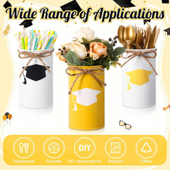 12 Pcs 2025 Graduation Table Centerpiece Decor Grad Galvanized Metal Vases for F