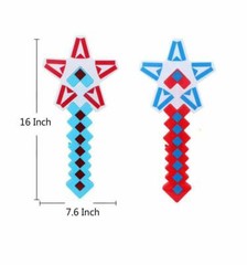 DIAMOND Pixel Weapons LED Light Up Pixel Battle Toy for Boys and Girls Set of 5