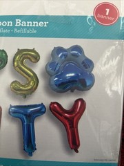 Pet Party ‘Let’s Pawty’ Balloon Banner (10 x 20″ Balloons) BRAND NEW UNOPENED