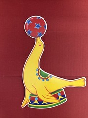 Vtg Beistle Circus Animal Cutouts LION MONKEY ELEPHANT SEAL 16” 1990 Party Set