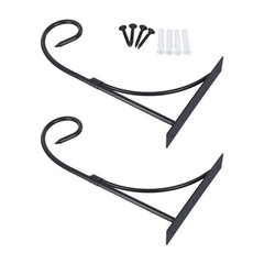 Sturdy Construction 2Pcs Metal Flower Pot Hangers for Long Lasting Use