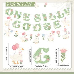 One Silly Goose Banner 1st First Birthday Decorations Silly Goose Birthday Ga…