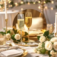 13 PCS 8 Inch 20cm Gold Acrylic Round Mirror Plates Centerpieces Candle Tray