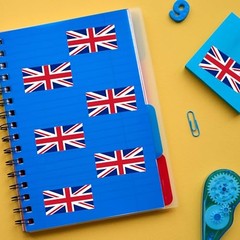 500PCS Union Jack Flag Stickers British Flag UK London England Theme Birthday