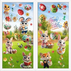 AhfuLife Easter Window Cling, 9 Sheets 30cm x 20cm, Stickers S