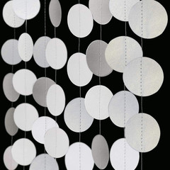 Shining White Circle Dots Hanging Garland Sparkling White Circle Dots Hanging St